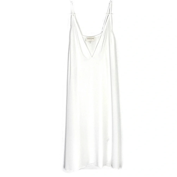 Divine Heritage Slip Dress Womens Small White Lexi Layering Deep V Neck Dress - Picture 1 of 14